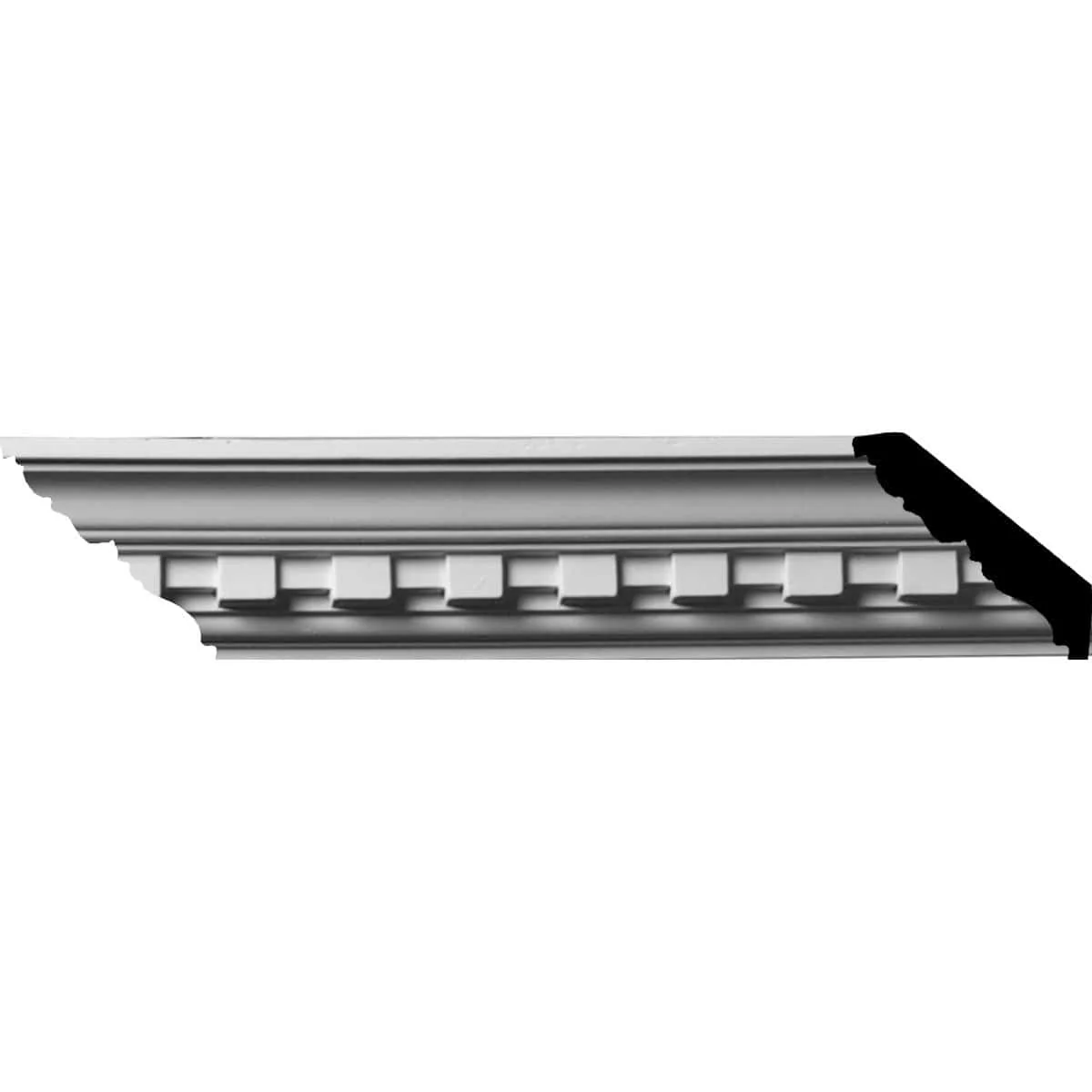(1 1/4" Repeat) Dentil Crown Moulding, 2"H x 2"P x 2 7/8"F x 94 1/2"L