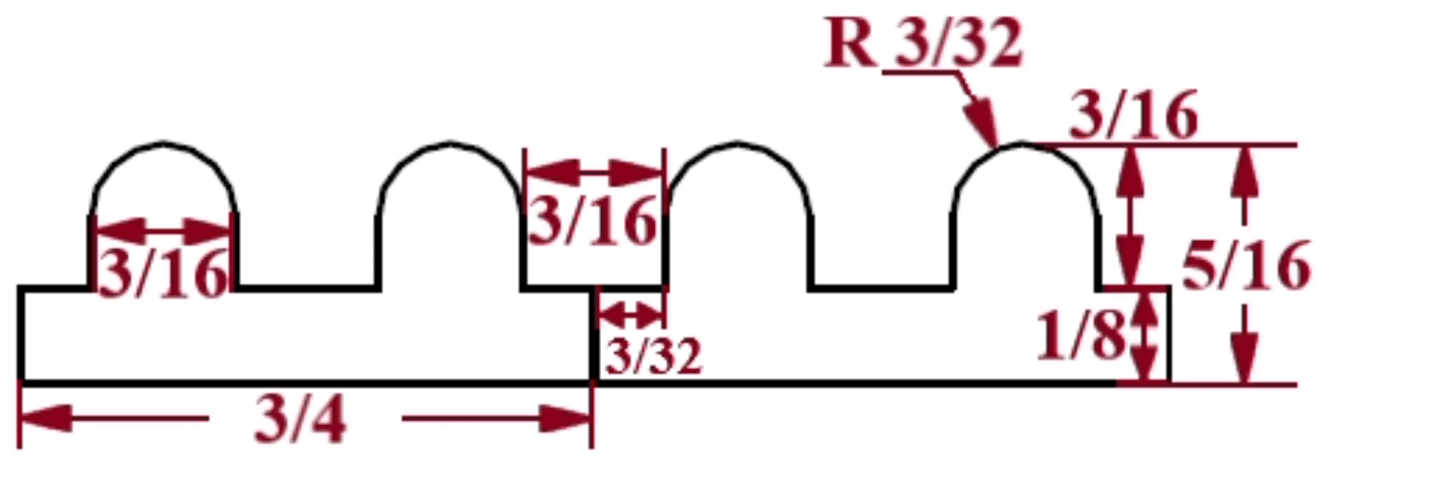 3/16″ Double Bead Tambour – Thick - Image 3