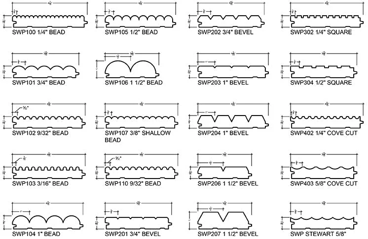 3/4" Bevel Solid Wood Tongue and Grove Tambour Panel, 11/16" thick x 3 15/16"width x 112"long (The bevel is different from the 201 profile)) - Image 5
