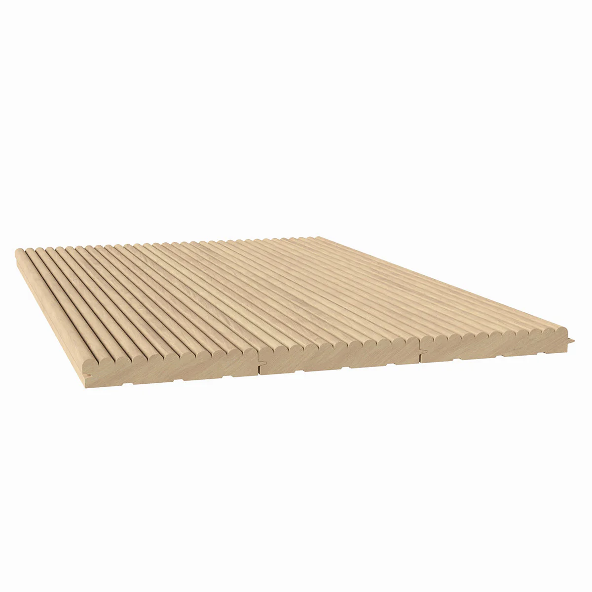 3/8" Shallow Bead Solid Wood Tongue and Grove Tambour Panel, 11/16" thick x 4 5/16"width x 112"long - Image 2