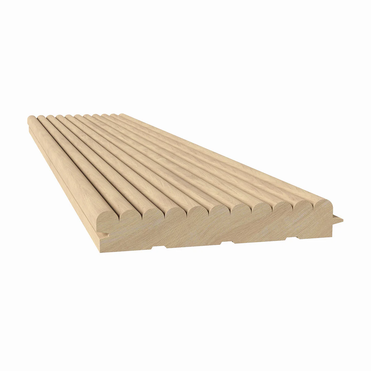 3/8" Shallow Bead Solid Wood Tongue and Grove Tambour Panel, 11/16" thick x 4 5/16"width x 112"long - Image 4