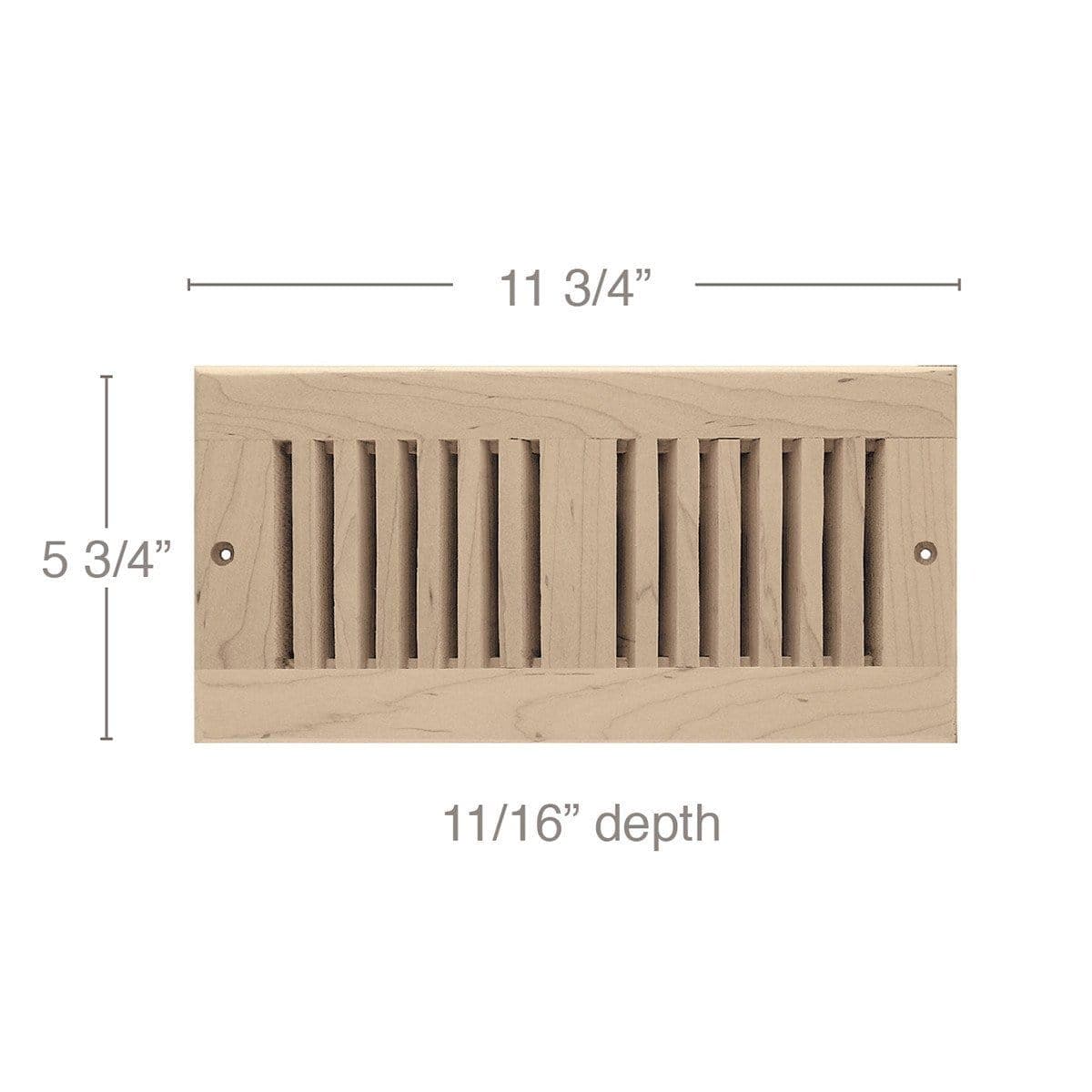 4 x 10 Vent, 5 3/4" x 11/16" x 11 3/4" length, Self Rimming Toe Kick Vent