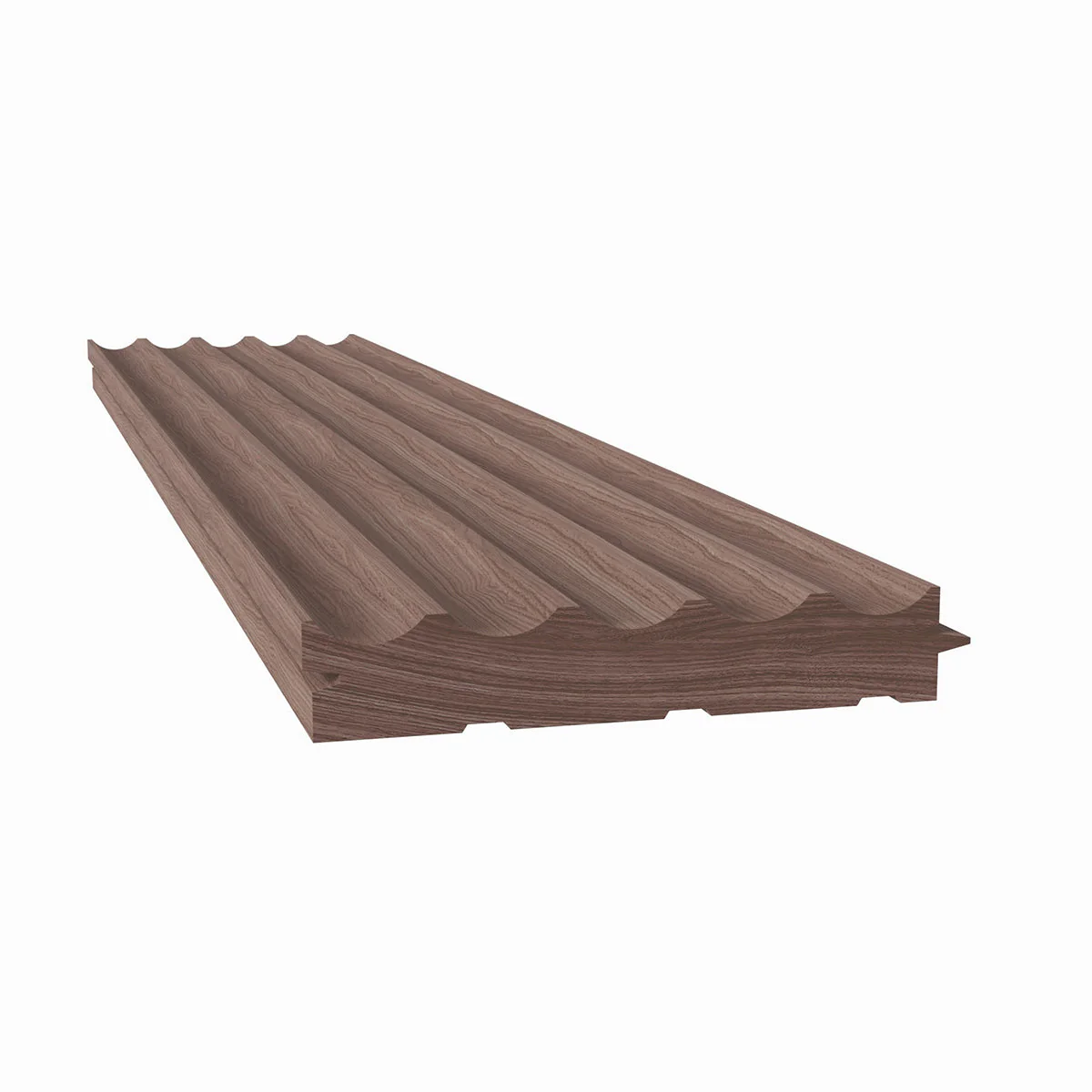 5/8" Cove Cut Solid Wood Tongue and Grove Tambour Panel, 11/16" thick x 3 15/16"width x 112"long - Image 3