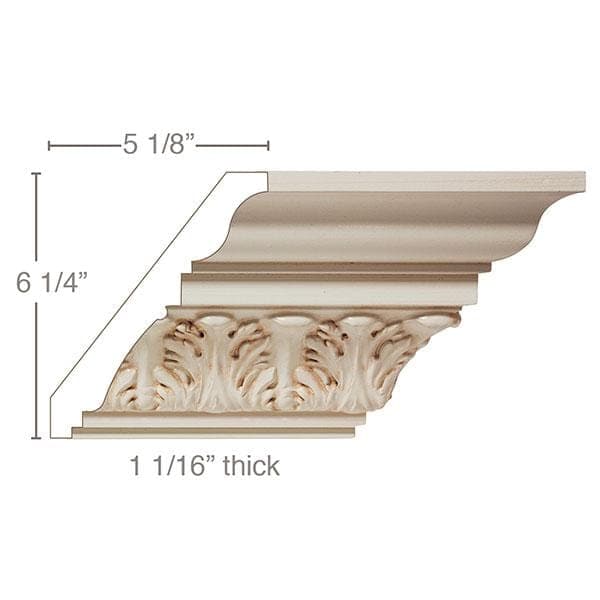 Acanthus Leaf, 1 1/16"w X 8"d