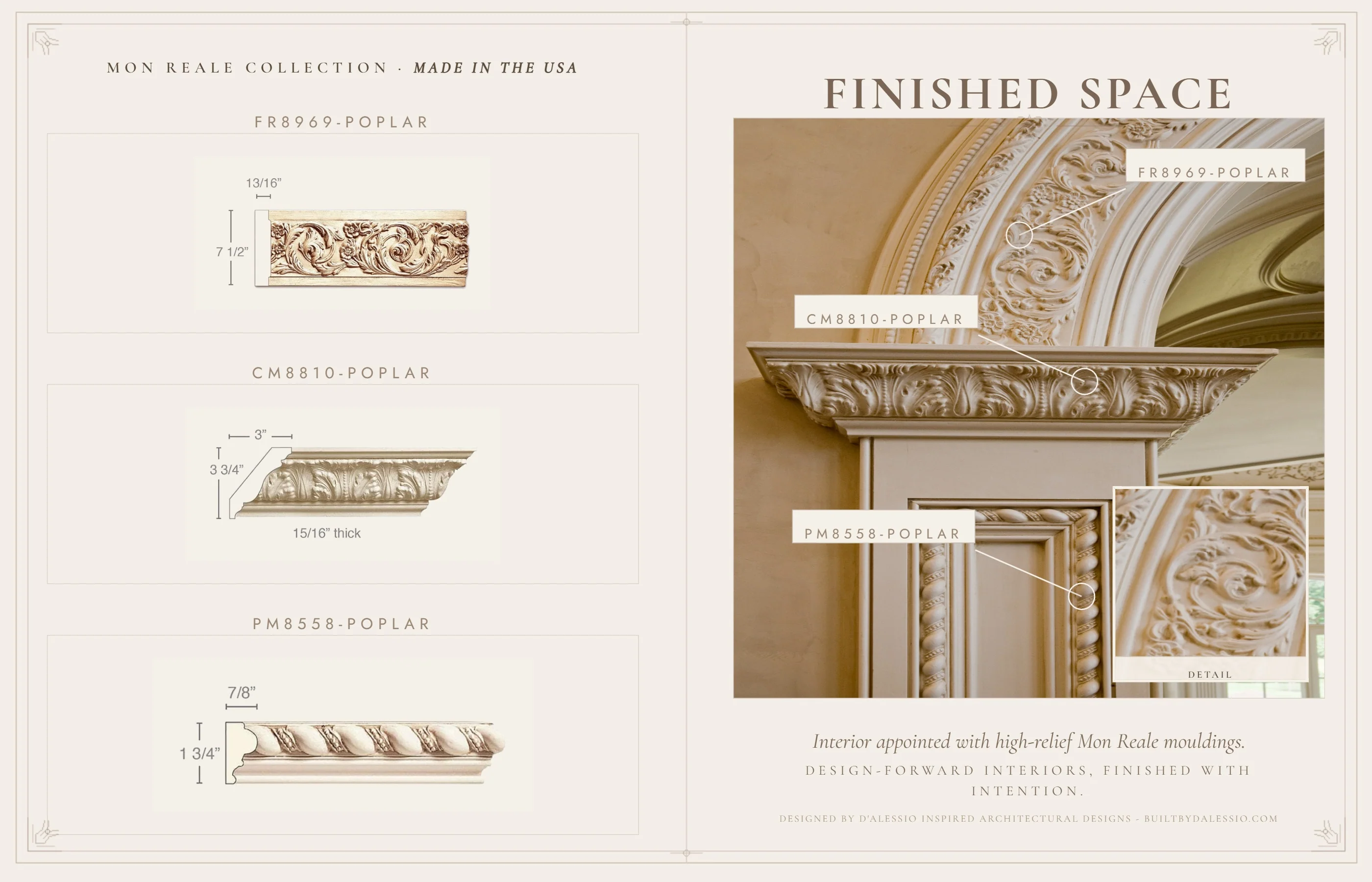 Acanthus Leaf & Coin, 1 1/16"w X 8 1/2"d - Image 5