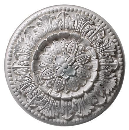 Acanthus & Petals, 30'' dia. x 3''d, Plaster, Made To Order, Minimum Order Amount $300
