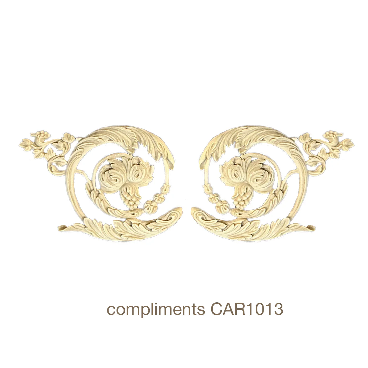Acanthus Scroll, LR Pair, Resin, 11"W x 7 3/4"H x 3/4"D - Image 2