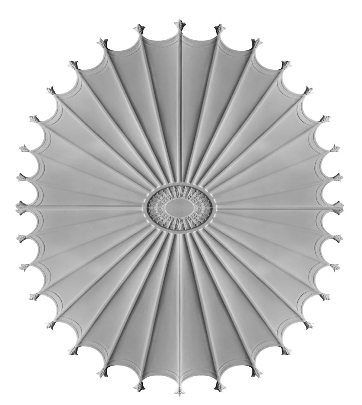 Adams Medallion, Plaster, 68"w x 51 1/4"h x 1/2"d, Made To Order