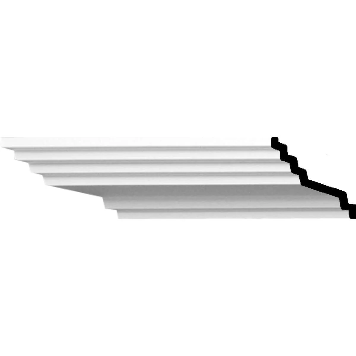 Adonis Traditional Smooth Crown Moulding, 1 3/4"H x 4"P x 4 1/2"F x 94 1/2"L