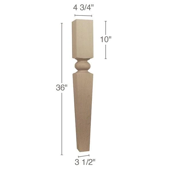 Arezzo Square Island Column, 4 3/4"sq. x 36"h