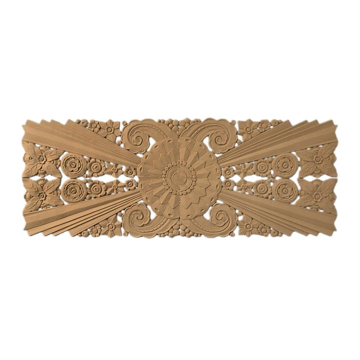 Art Deco Floral Onlay, 34"w x 12 1/2"h x 1/4"d, Made To Order, Minimum Order Amount $300