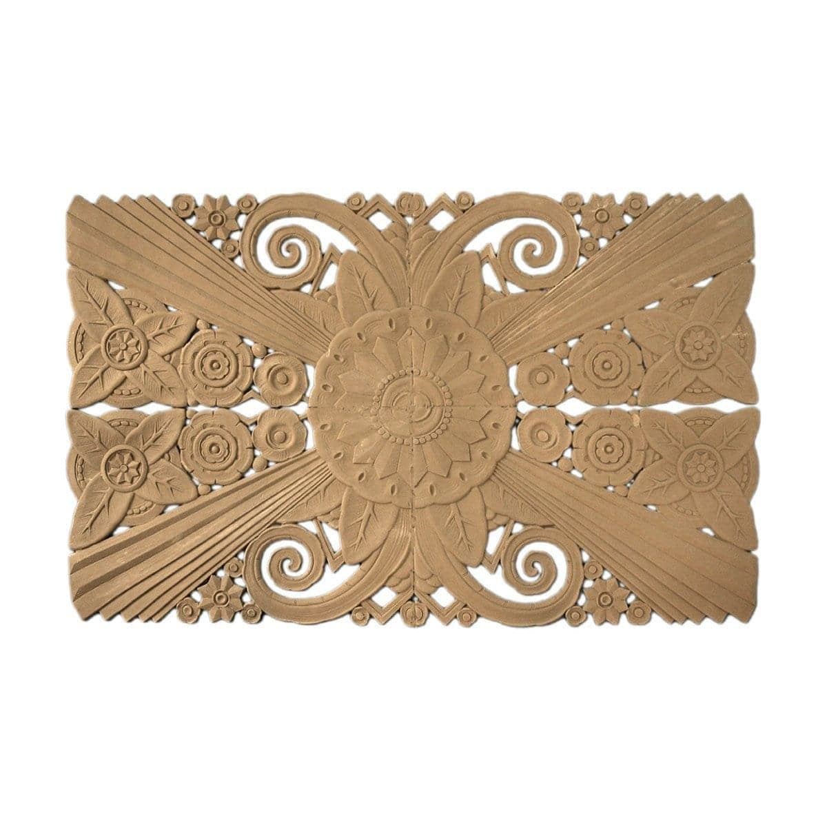 Art Deco Floral Onlay, 35"w x 22 1/2"h x 1/4"d, Made To Order, Minimum Order Amount $300