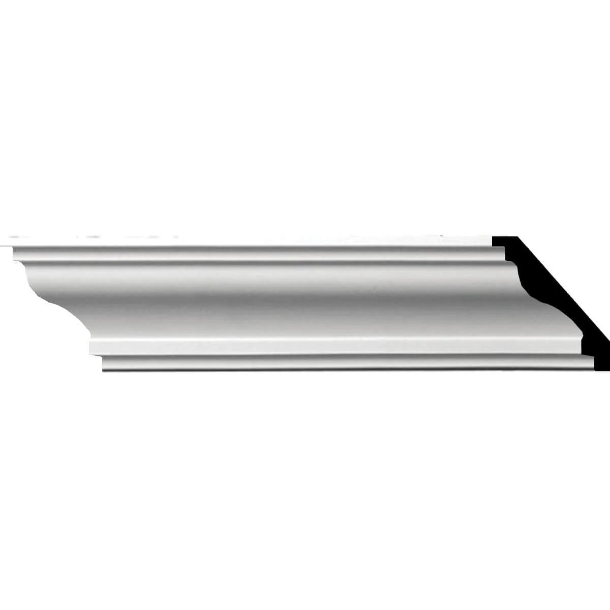 Artis Smooth Crown Moulding, 2 3/4"H x 2 1/2"P x 3 3/4"F x 94 1/2"L