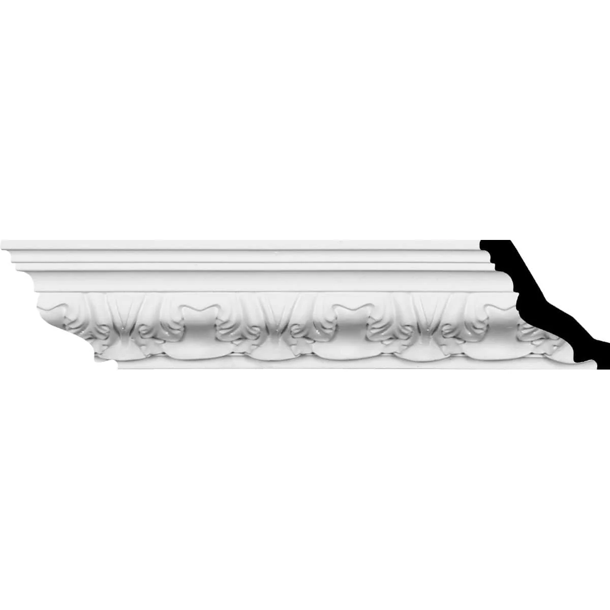 Ashur Crown Moulding, 2 3/4"H x 2 5/8"P x 3 7/8"F x 94 1/2"L