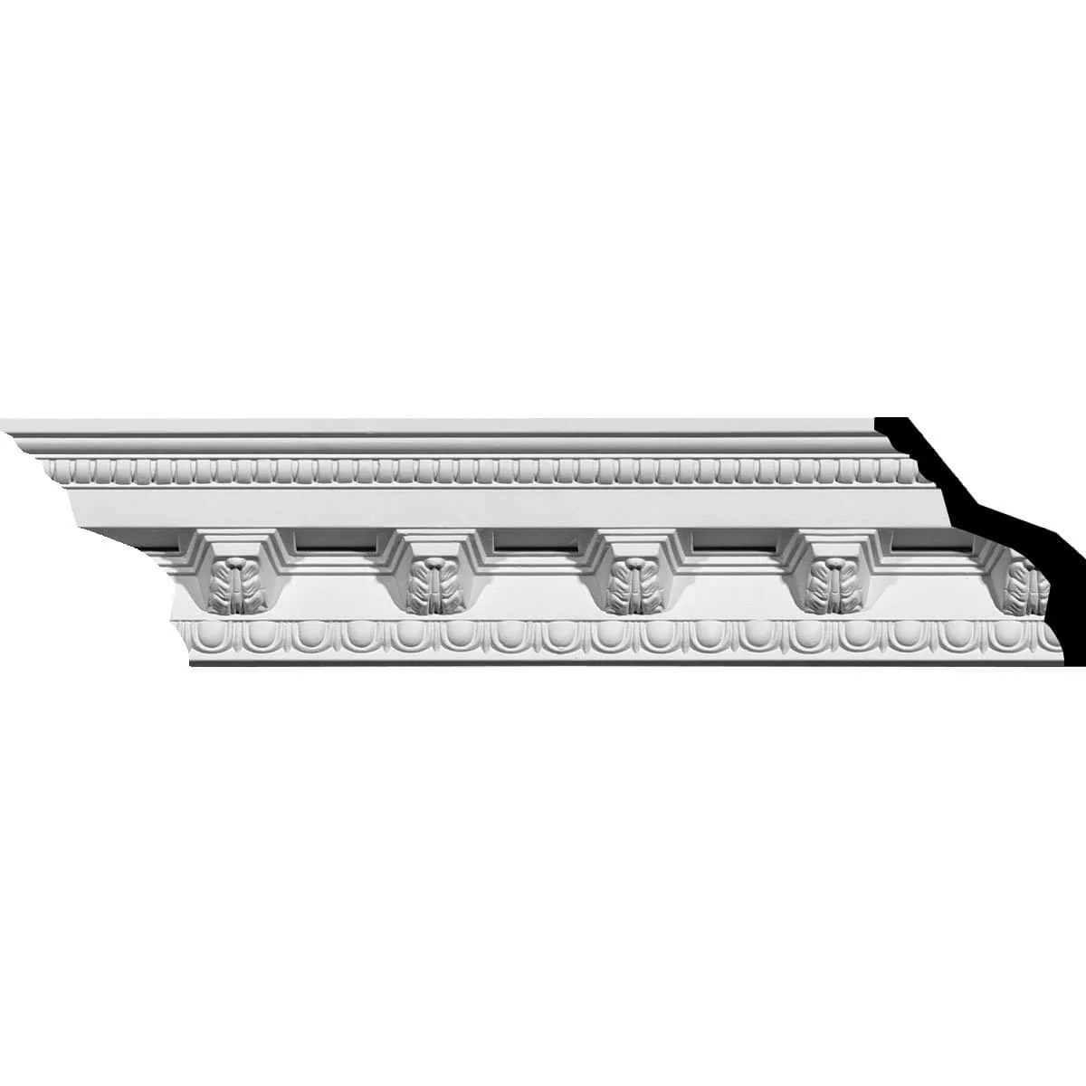 Attica Crown Moulding, 3 7/8"H x 3 5/8"P x 5 3/8"F x 94 1/2"L