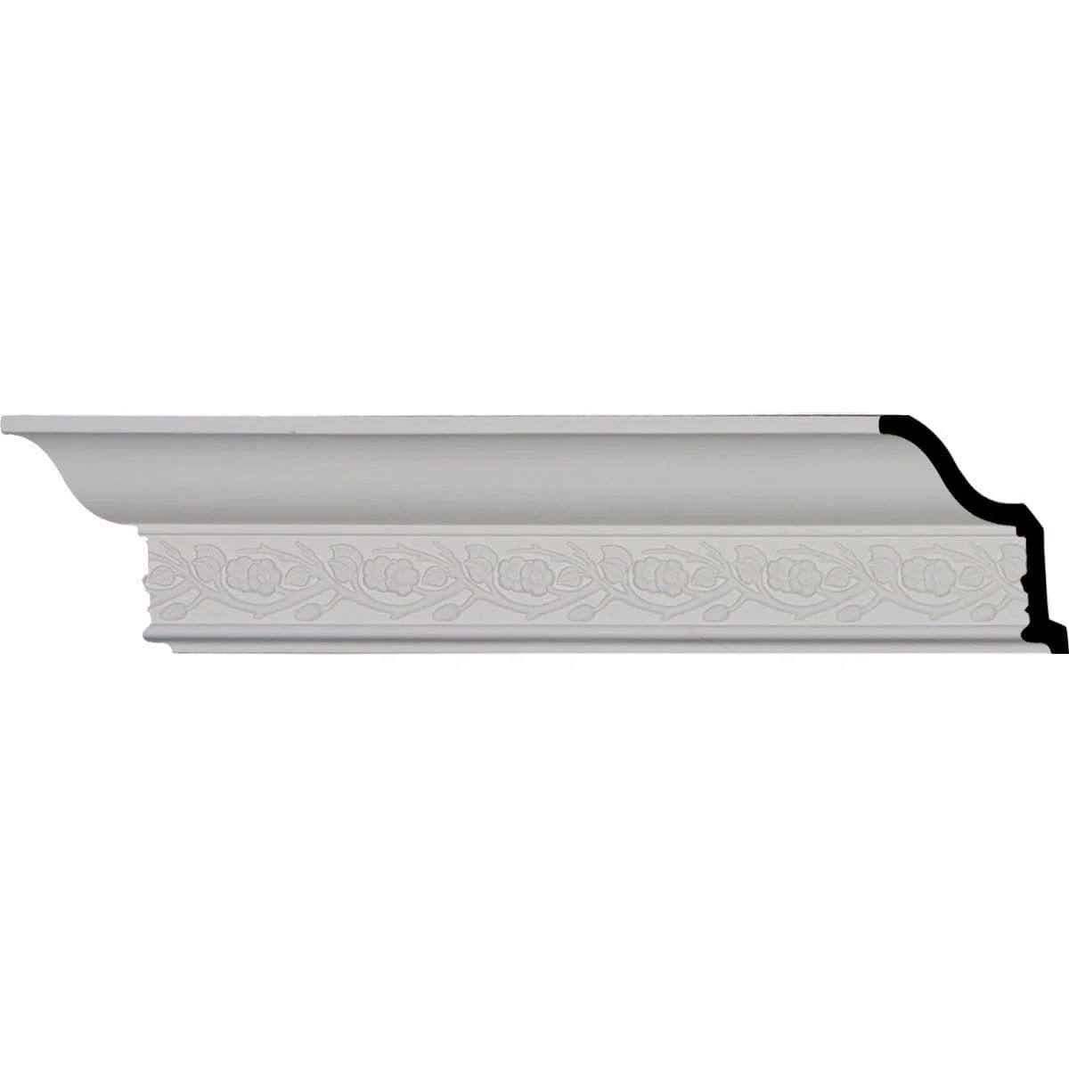 Augusta Crown Moulding, 3 7/8"H x 2 3/4"P x 4 3/4"F x 94 1/2"L, (2 1/2" Repeat)