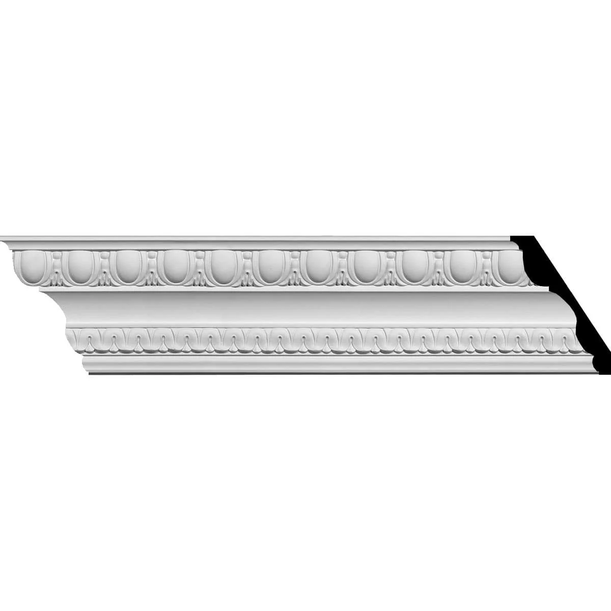 Bedford Egg & Dart Crown Moulding, 4 7/8"H x 3 1/2"P x 6"F x 94 1/2"L