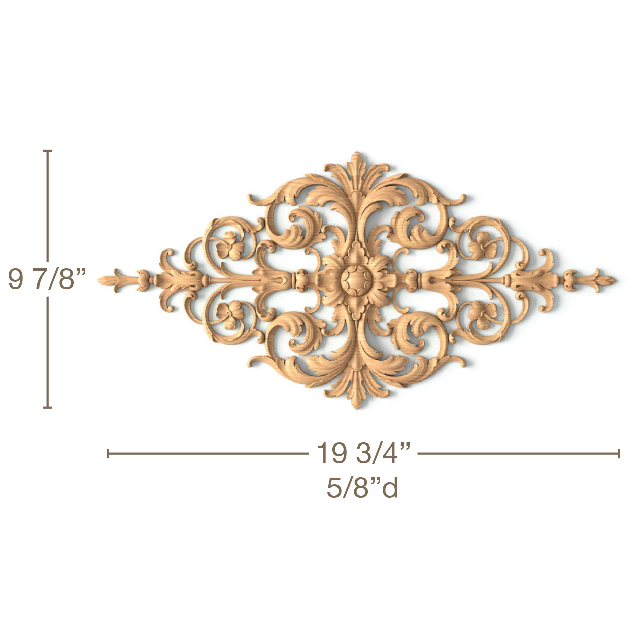 Bellflower Fillegrees Onlay, 19 3/4"w x 9 7/8"h x 5/8"d