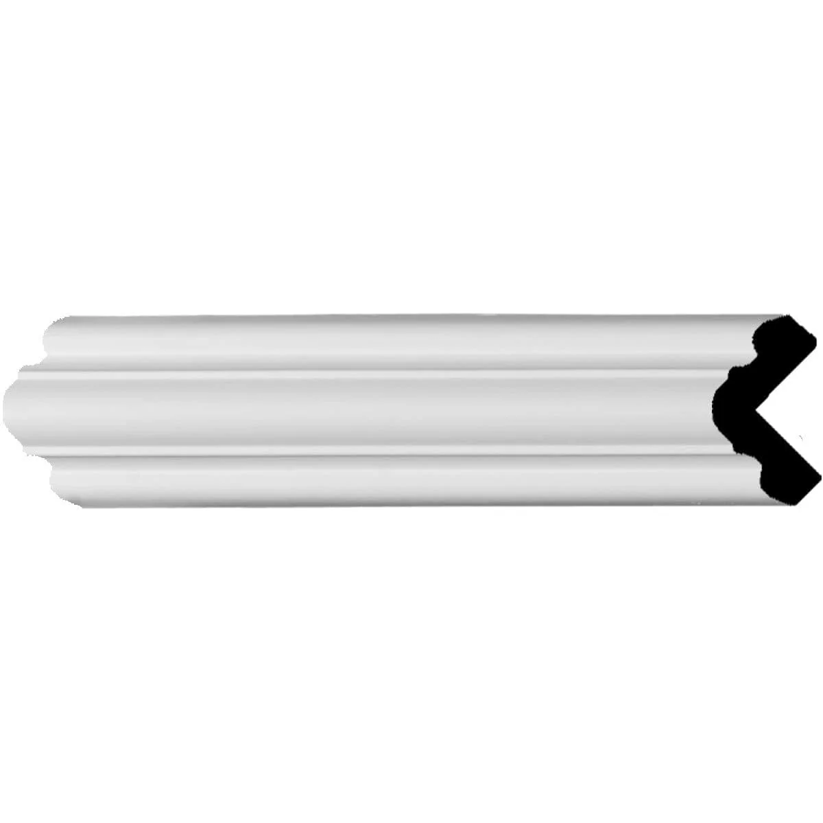 Bradford Smooth Corner Moulding, 1 1/2"H x 1 1/2"P x 2 1/8"F x 94 1/2"L