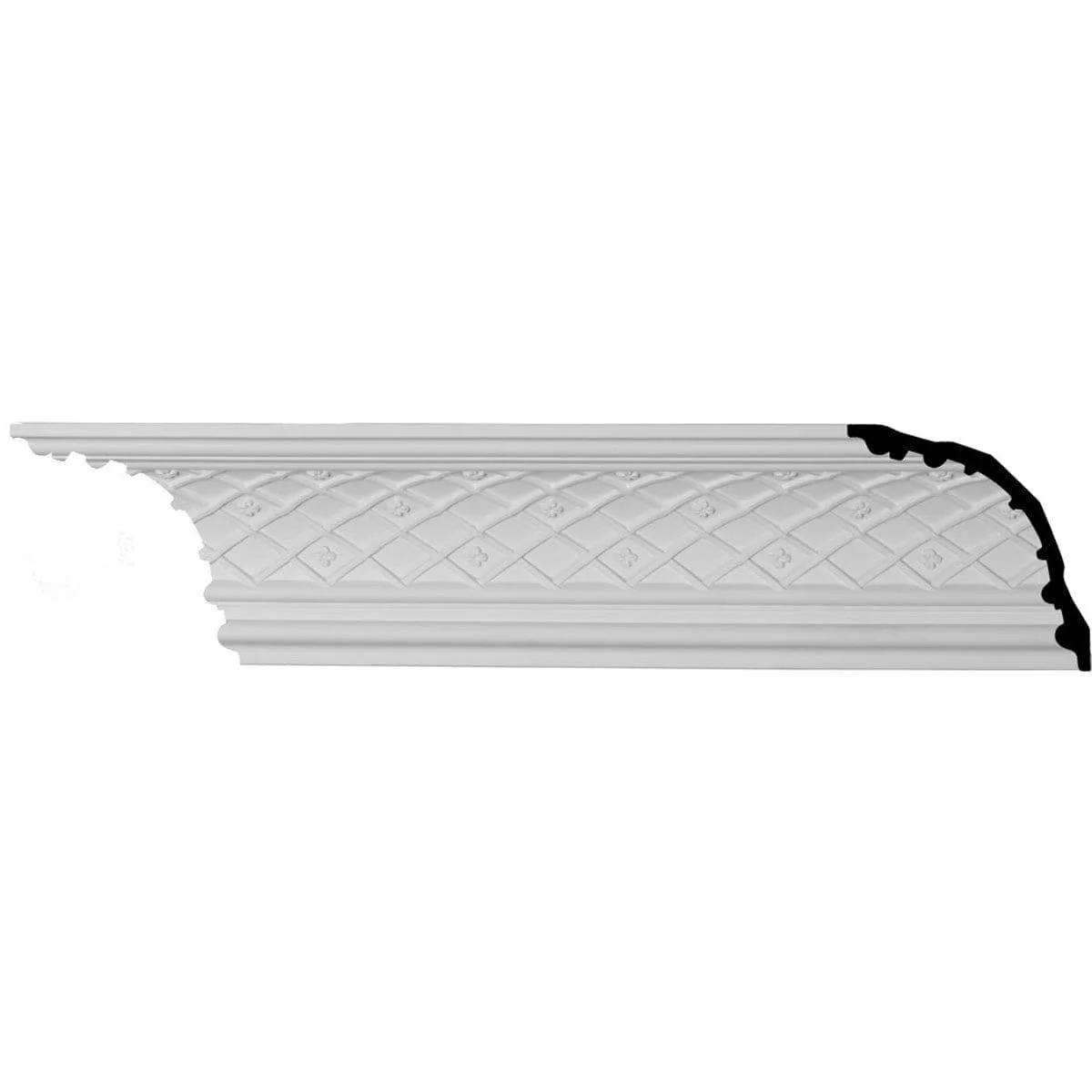 Brightton Large Crown Moulding, 6"H x 6"P x 8 3/8"F x 94 1/2"L