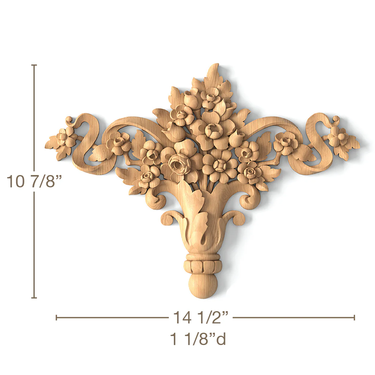 Bundled Flowers, 14 1/4"w x 10 7/8"h x 1 1/8"d