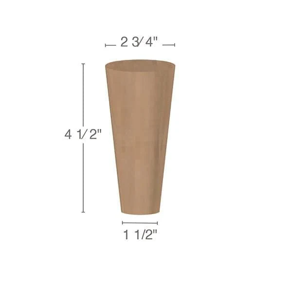 Cabinet & Furniture Foot, 2  3/4"w x 4  1/2"h x 3 1/4" d