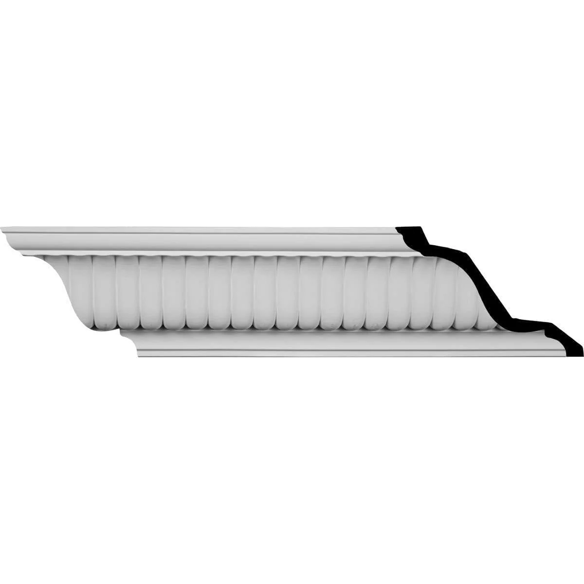 Carrillo Large Crown Moulding, 6 1/2"H x 6"P x 8 5/8"F x 94 1/2"L