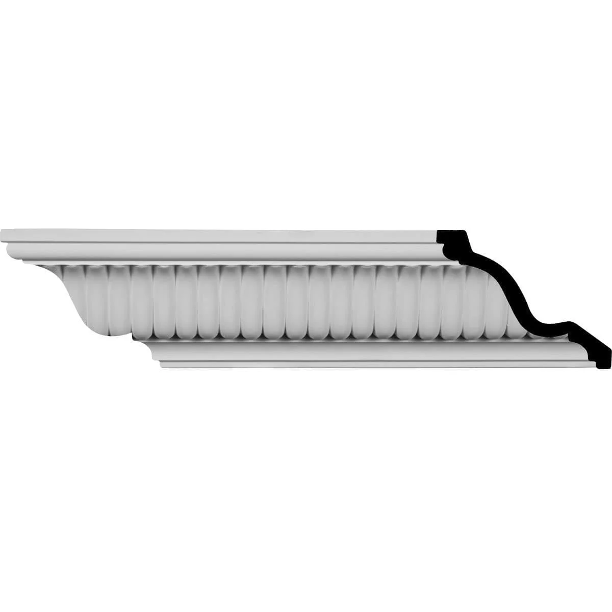 Carrillo Small Crown Moulding, 3 7/8"H x 3 7/8"P x 5 1/2"F x 94 1/2"L