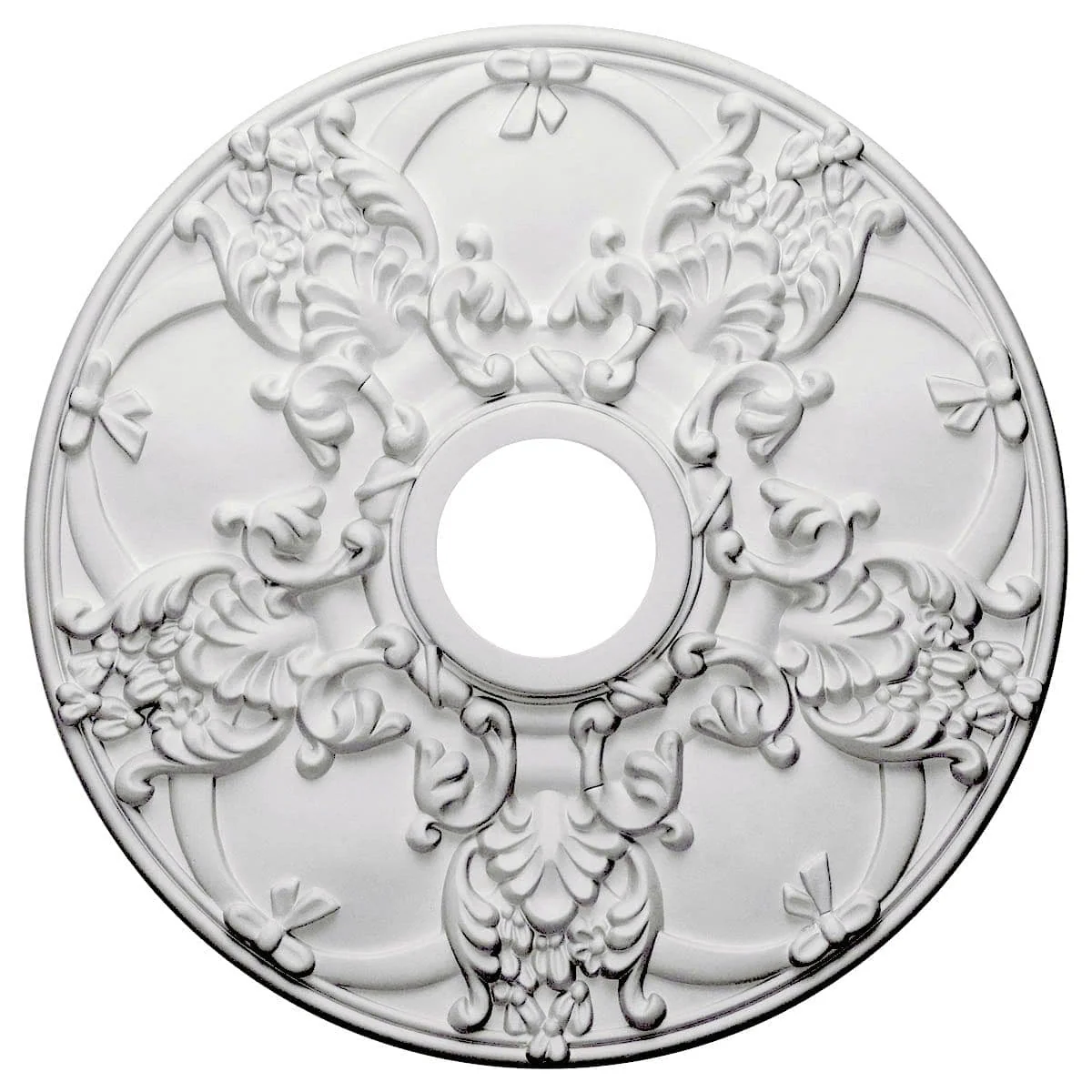 Ceiling Medallion (Fits Canopies up to 4 1/2"), 18"OD x 3 1/2"ID x 1 3/8"P