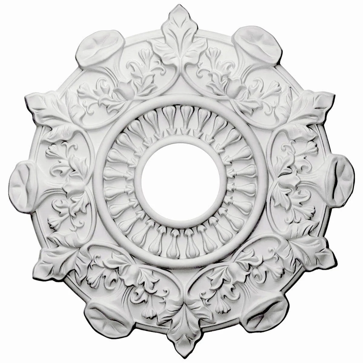 Ceiling Medallion (Fits Canopies up to 4"), 17 1/2"OD x 4"ID x 1"P