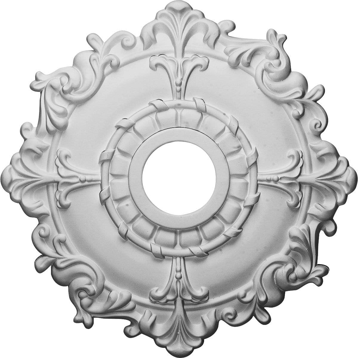 Ceiling Medallion (Fits Canopies up to 4 5/8"), 18"OD x 3 1/2"ID x 1 1/2"P