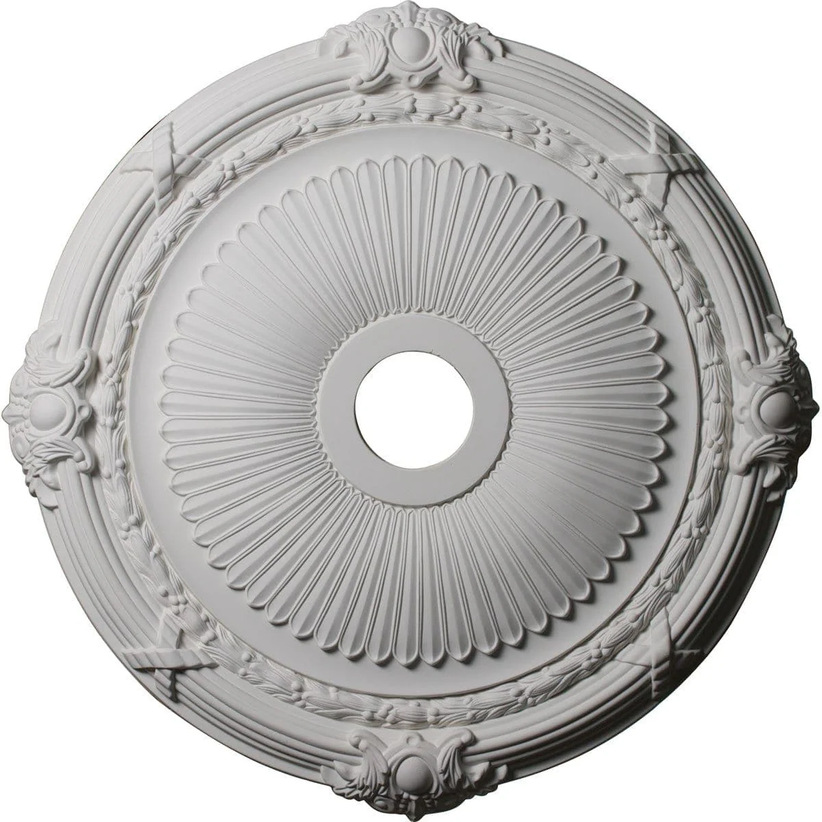 Ceiling Medallion (Fits Canopies up to 6 1/2"), 27 1/2"OD x 3 7/8"ID x 2 1/4"P