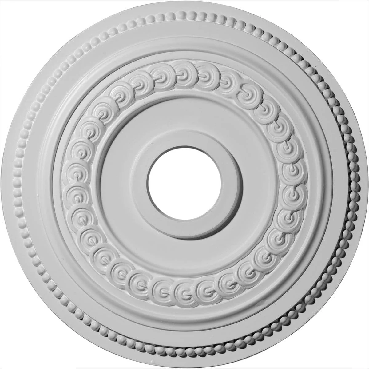 Ceiling Medallion (Fits Canopies up to 8 5/8"), 18"OD x 3 3/8"ID x 7/8"P