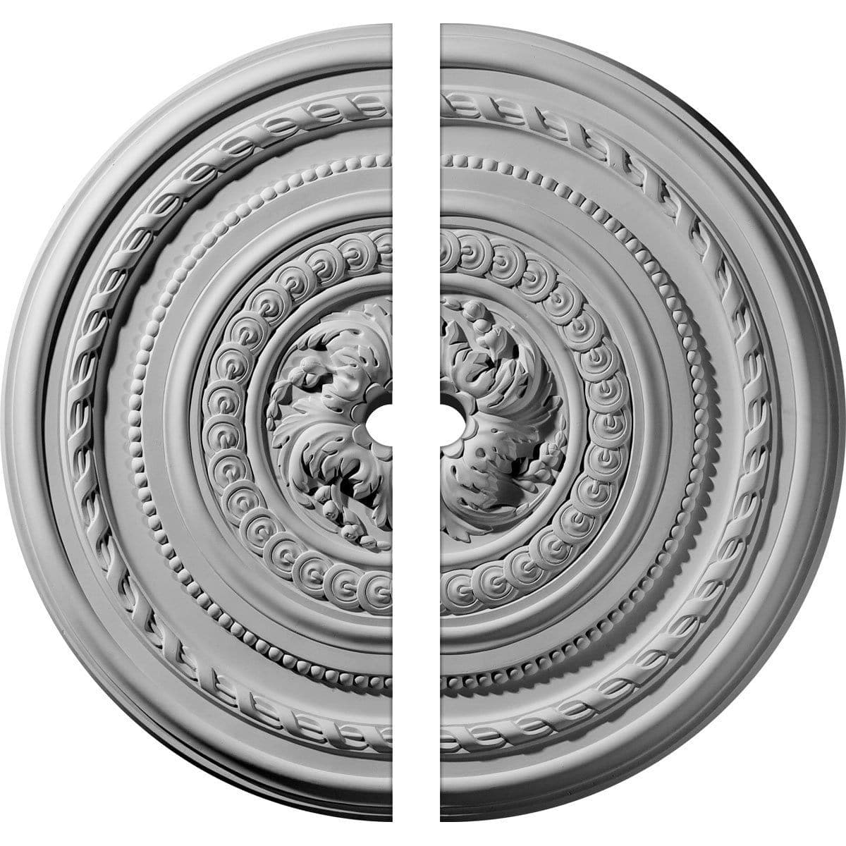 Ceiling Medallion, Two Piece (Fits Canopies up to 1 7/8")26 1/4"OD x 1 1/2"ID x 1 1/2"P