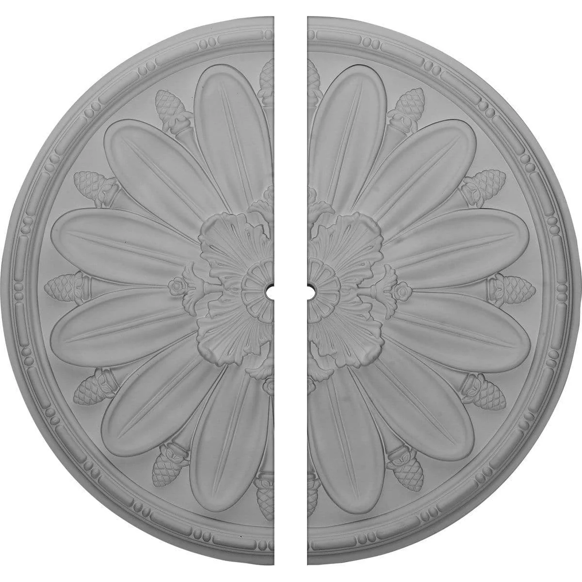 Ceiling Medallion, Two Piece (Fits Canopies up to 1")29 7/8"OD x 1"ID x 1 3/8"P