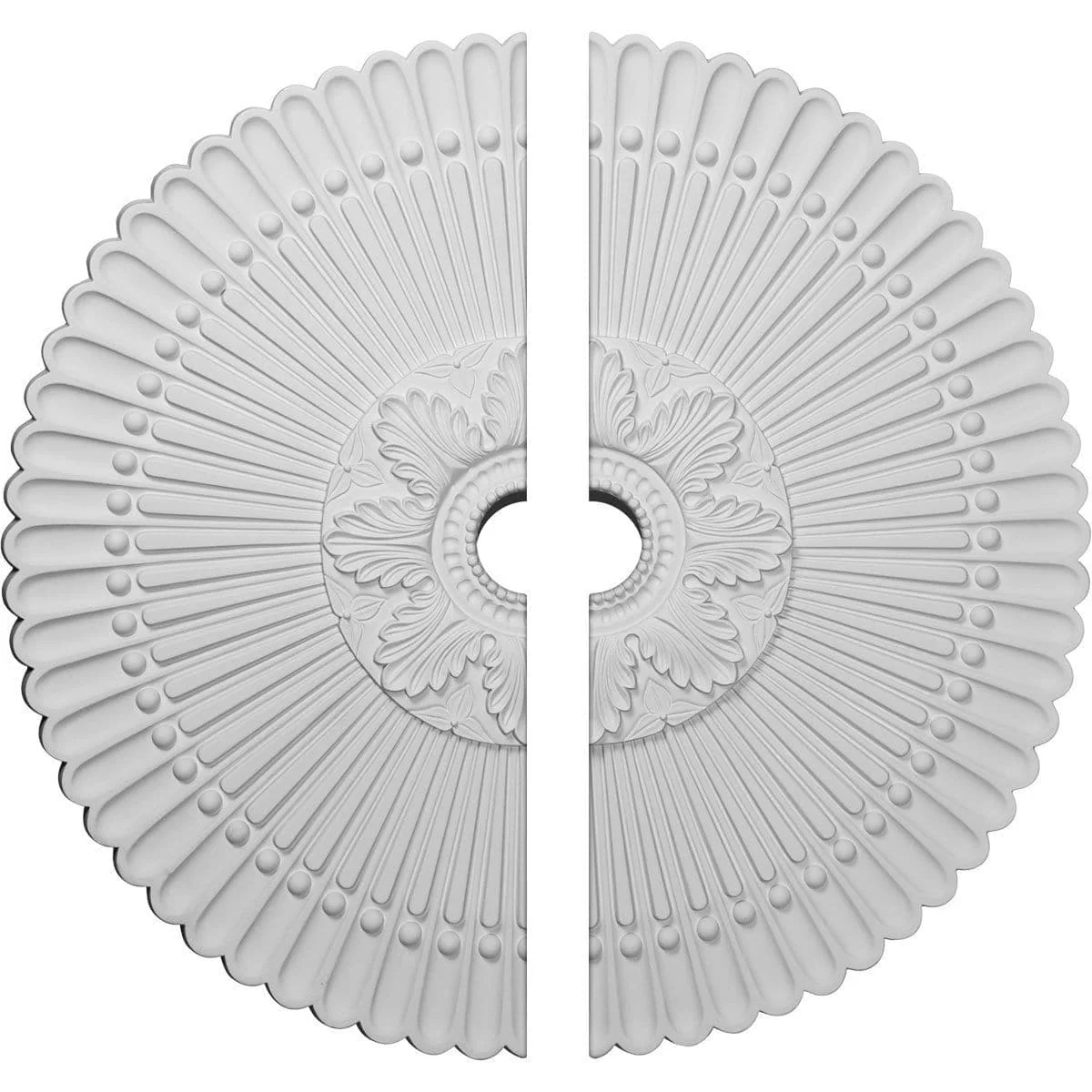 Ceiling Medallion, Two Piece (Fits Canopies up to 2 3/4")30"OD x 3 1/2"ID x 3"P