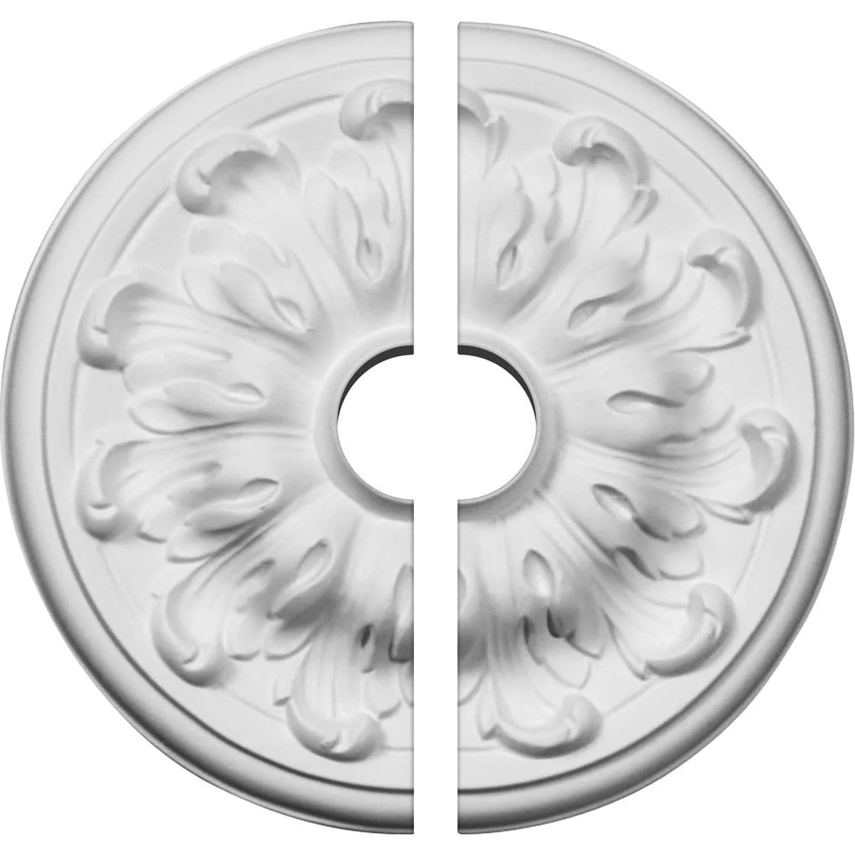 Ceiling Medallion, Two Piece (Fits Canopies up to 2")7 7/8"OD x 1 1/2"ID x 1/4"P