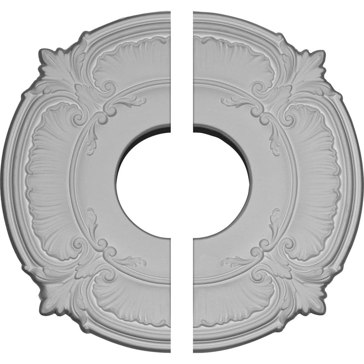 Ceiling Medallion, Two Piece (Fits Canopies up to 3 1/2")12 3/4"OD x 3 1/2"ID x 1/2"P