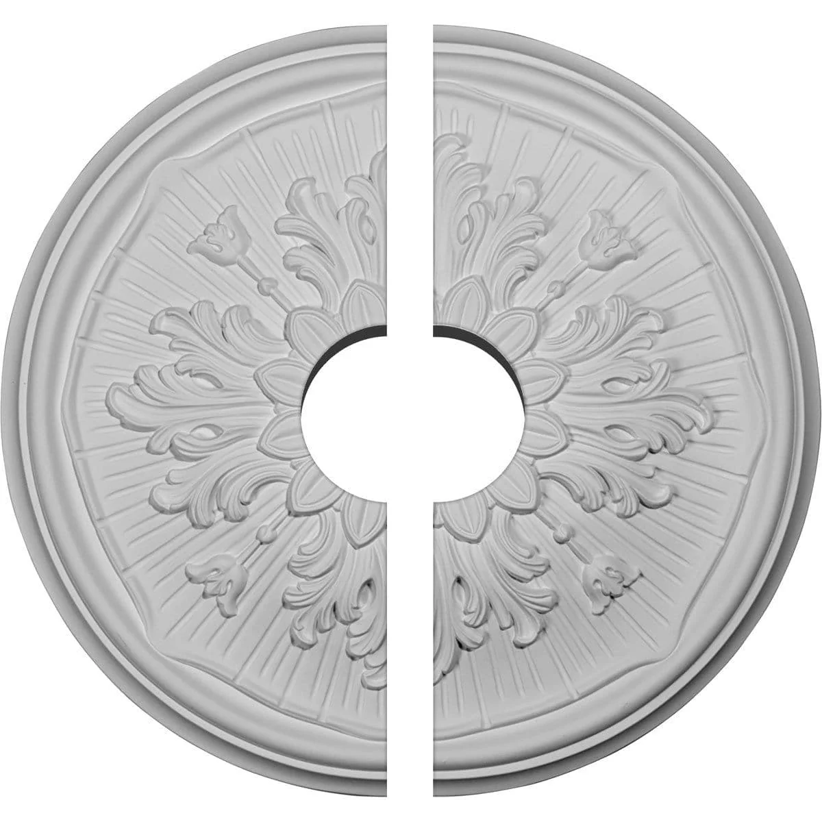 Ceiling Medallion, Two Piece (Fits Canopies up to 3 1/2")15 3/4"OD x 3 1/2"ID x 5/8"P