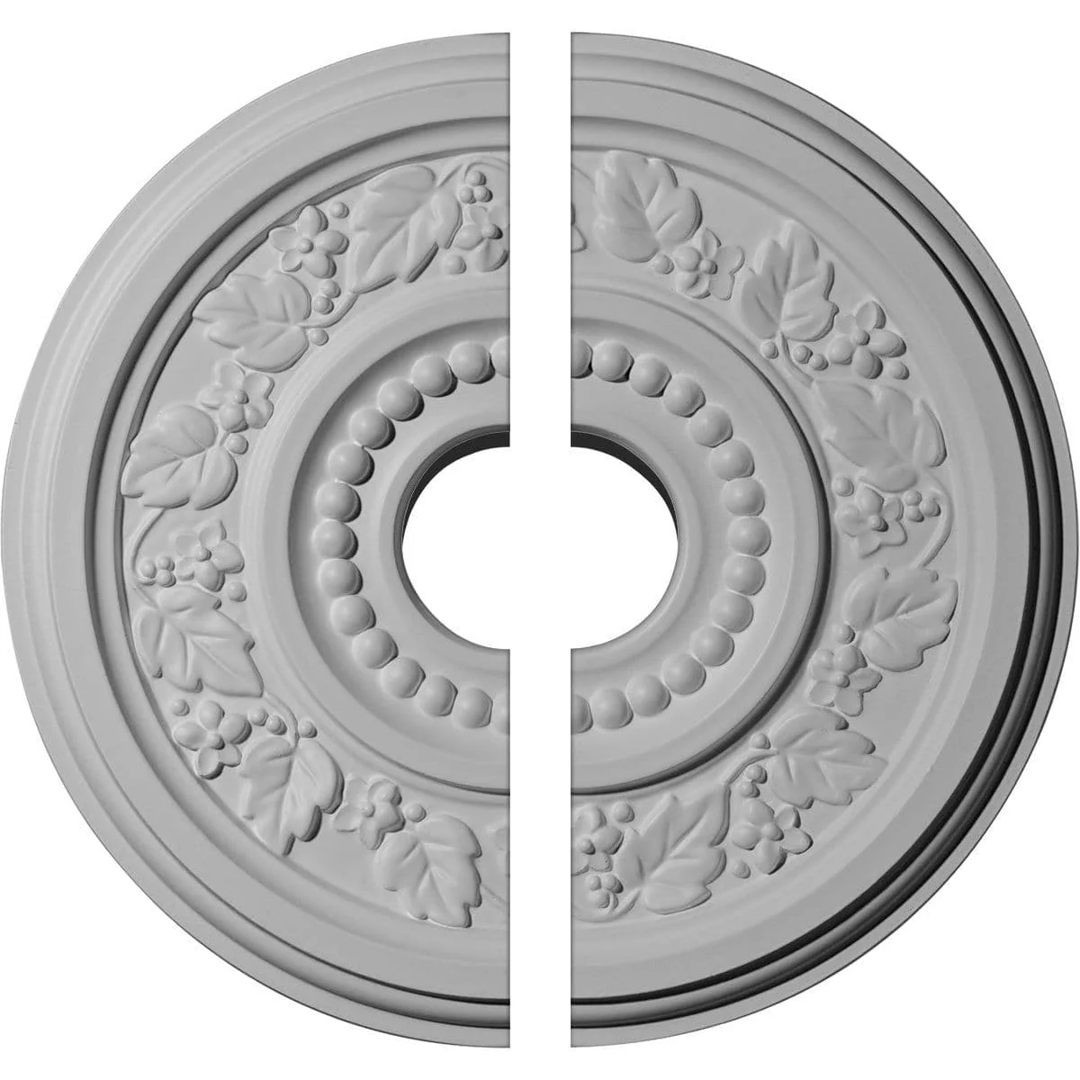 Ceiling Medallion, Two Piece (Fits Canopies up to 3 1/2")16 1/8"OD x 3 1/2"ID x 7/8"P
