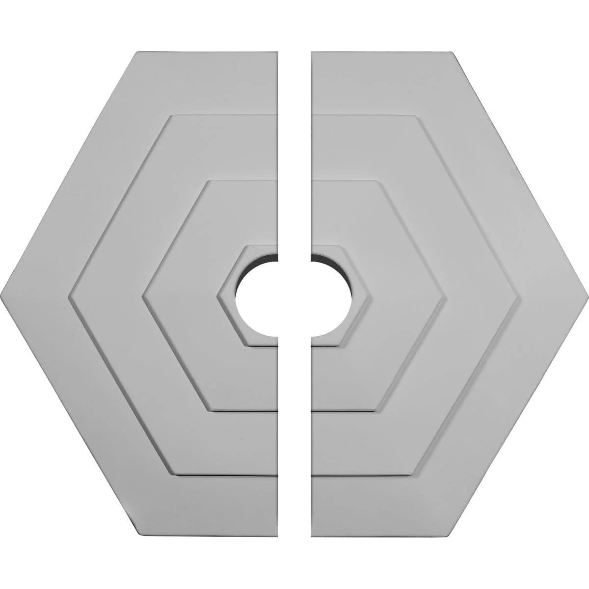 Ceiling Medallion, Two Piece (Fits Canopies up to 3 1/2")23 1/4"OD x 3 1/2"ID x 7/8"P