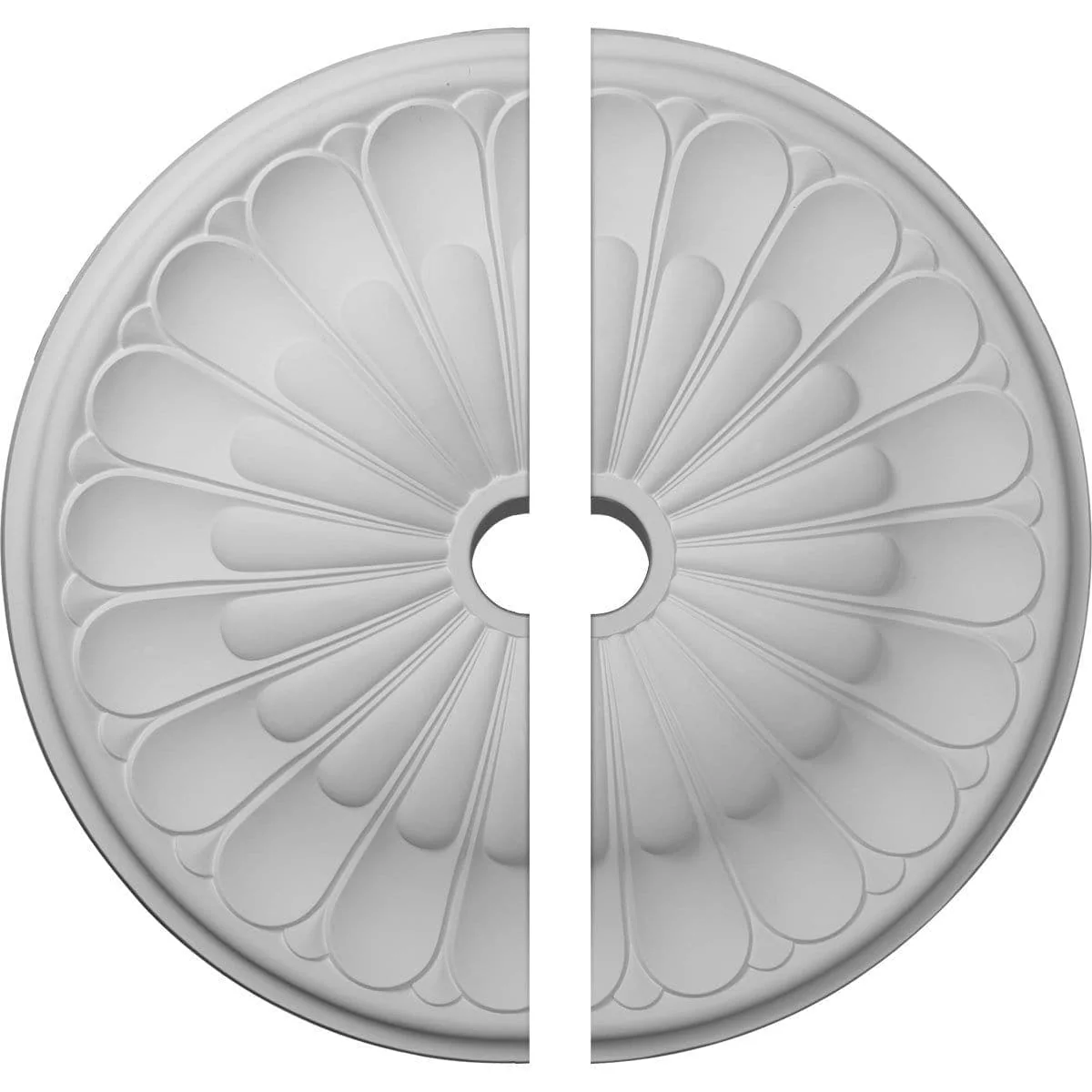 Ceiling Medallion, Two Piece (Fits Canopies up to 3 5/8")31 5/8"OD x 3 5/8"ID x 1 7/8"P