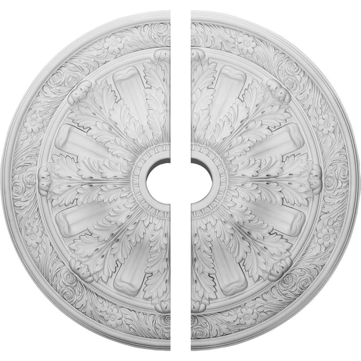 Ceiling Medallion, Two Piece (Fits Canopies up to 3 7/8")30"OD x 3 7/8"ID x 3 1/4"P