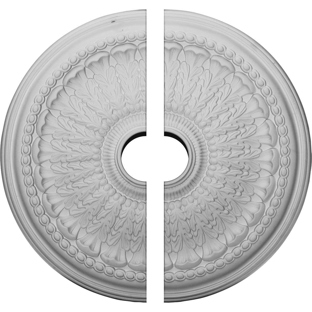 Ceiling Medallion, Two Piece (Fits Canopies up to 4 1/2")27"OD x 4 1/2"ID x 2 1/2"P