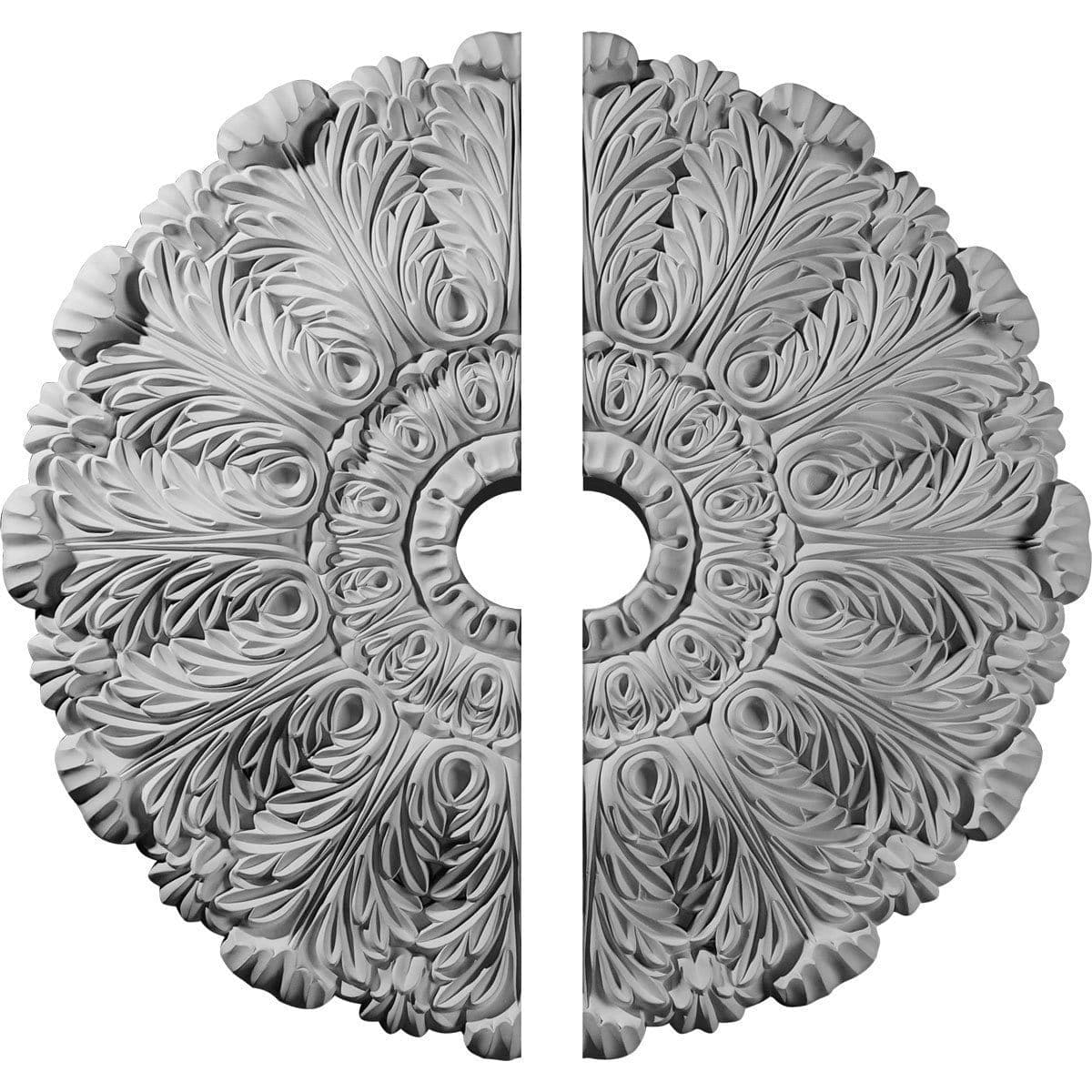 Ceiling Medallion, Two Piece (Fits Canopies up to 4 1/4")31"OD x 4"ID x 1 1/2"P