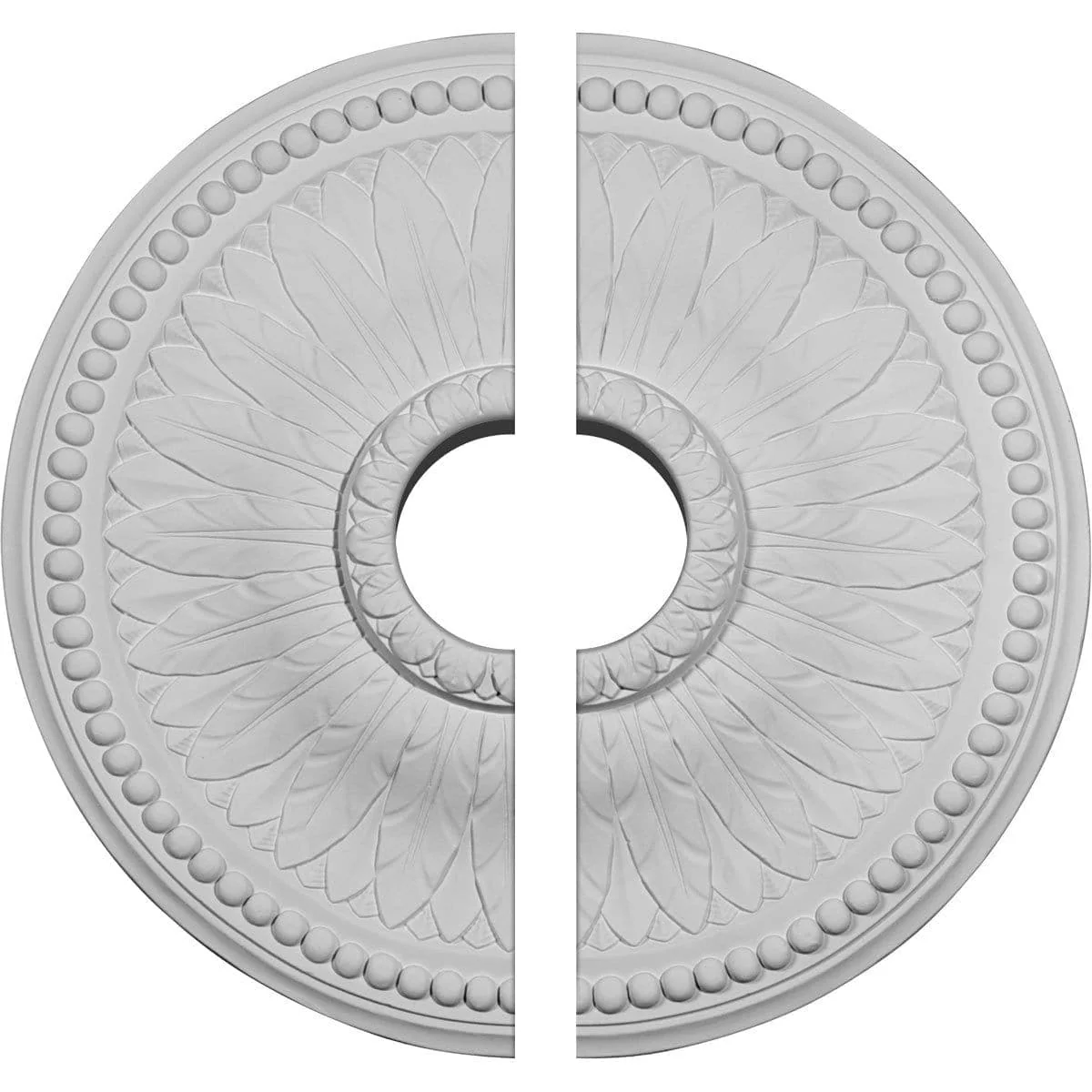Ceiling Medallion, Two Piece (Fits Canopies up to 4")18 1/8"OD x 3 1/2"ID x 3/4"P
