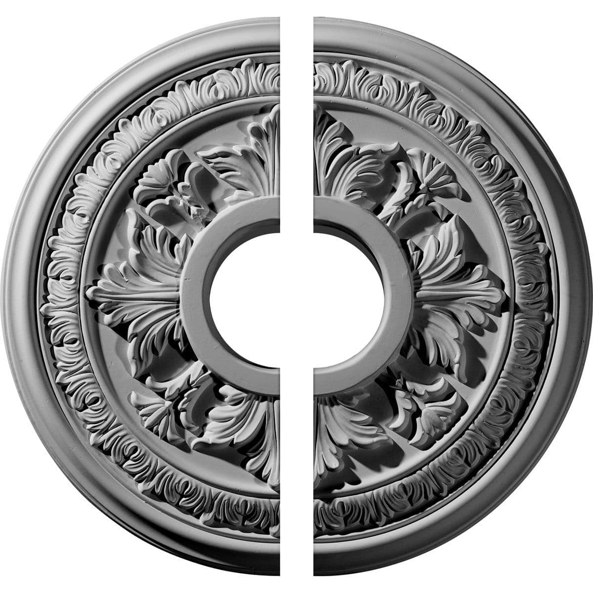 Ceiling Medallion, Two Piece (Fits Canopies up to 5 1/2")15 3/8"OD x 4 1/4"ID x 1 1/2"P