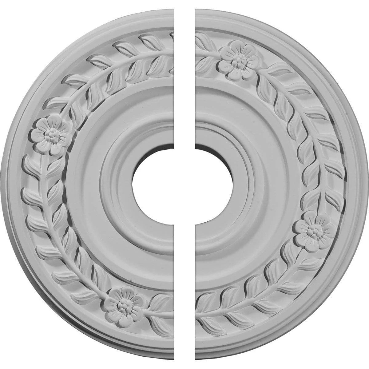 Ceiling Medallion, Two Piece (Fits Canopies up to 5 1/2")16 1/4"OD x 3 5/8"ID x 1"P