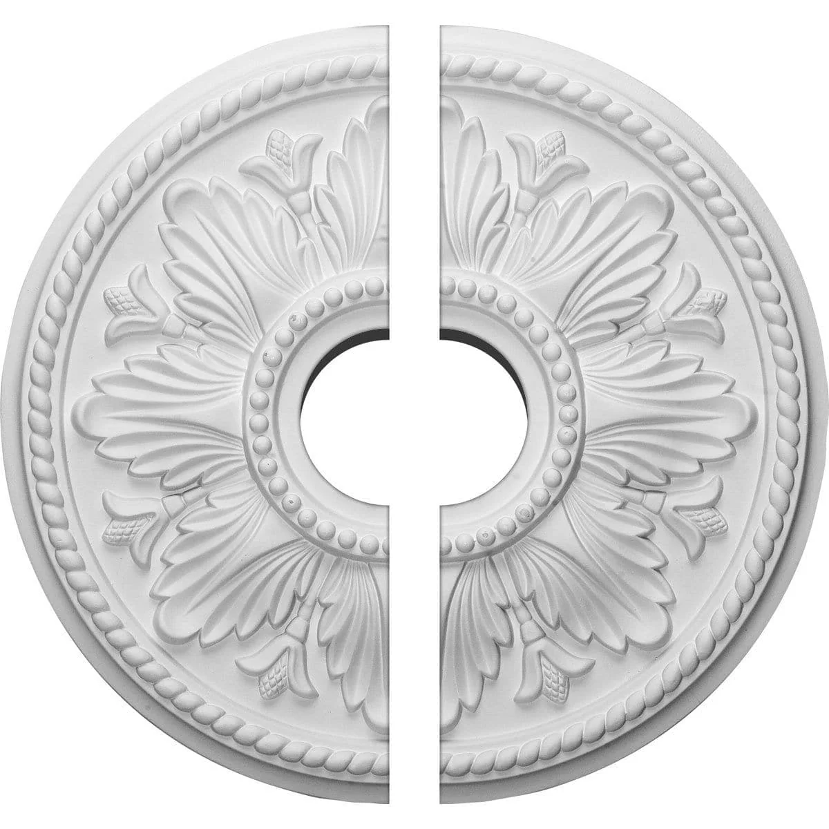 Ceiling Medallion, Two Piece (Fits Canopies up to 5 1/4")18"OD x 3 1/2"ID x 1 3/4"P
