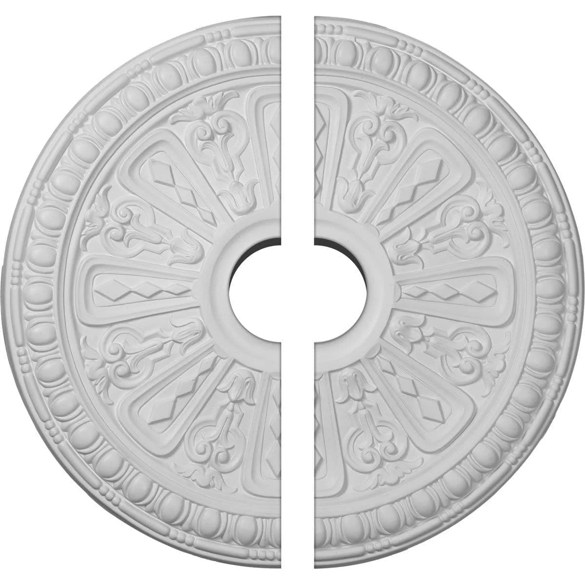 Ceiling Medallion, Two Piece (Fits Canopies up to 5 3/8")18"OD x 3 1/2"ID x 1 1/4"P